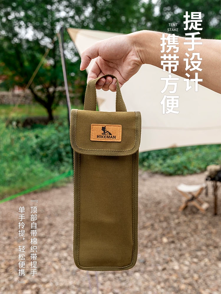 Túi đựng cọc cắm trại ngoài trời, túi đựng cọc thép, bộ dụng cụ cọc lều dạng phong bì di động