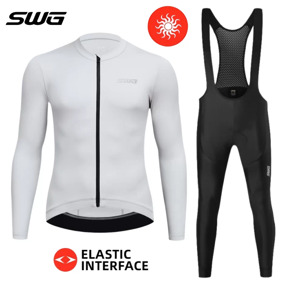 Áo và quần đạp xe mùa thu đông SWG Mingsheng 2025 chất liệu fleece mới dành cho nam, giữ ấm khi đạp xe đường trường và leo núi