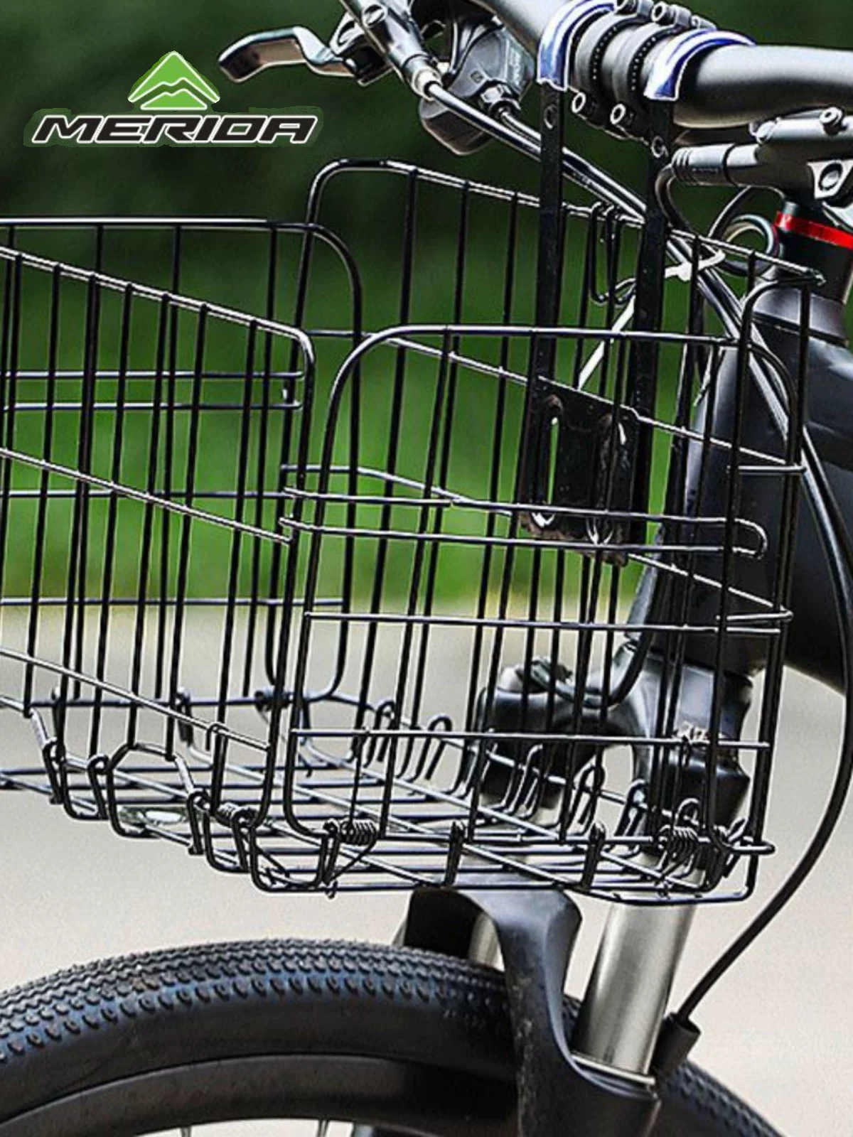 Giỏ xe đạp Merida, giỏ trước có thể gập lại, giá sau xe đạp leo núi, giỏ treo phía trước khung xe, bộ phụ kiện giỏ treo