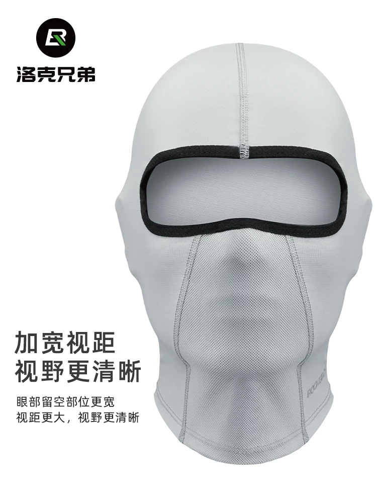 Mũ trùm đầu đi xe máy Rock Brothers mùa hè, chất liệu lụa đá, chống nắng, lót mũ bảo hiểm, chất liệu coolmax, làm mát