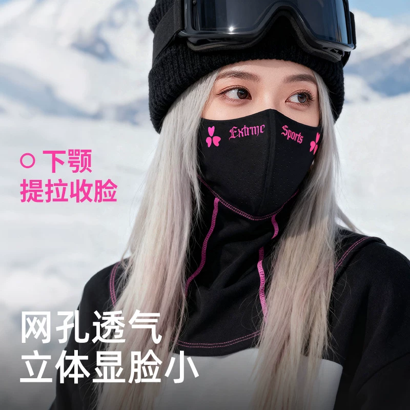 Khẩu trang trượt tuyết cho mùa thu đông, lót lông cừu và dày dặn để giữ ấm, bảo vệ cổ khi đạp xe ngoài trời, chống gió và chống lạnh, đeo tai.