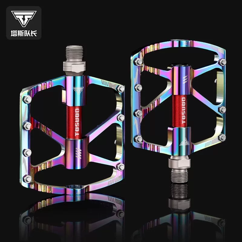 Captain Tas bàn đạp xe đạp xe đạp đường bộ bàn đạp ba vòng bi xe đạp leo núi bàn đạp siêu nhẹ thiết bị hợp kim nhôm