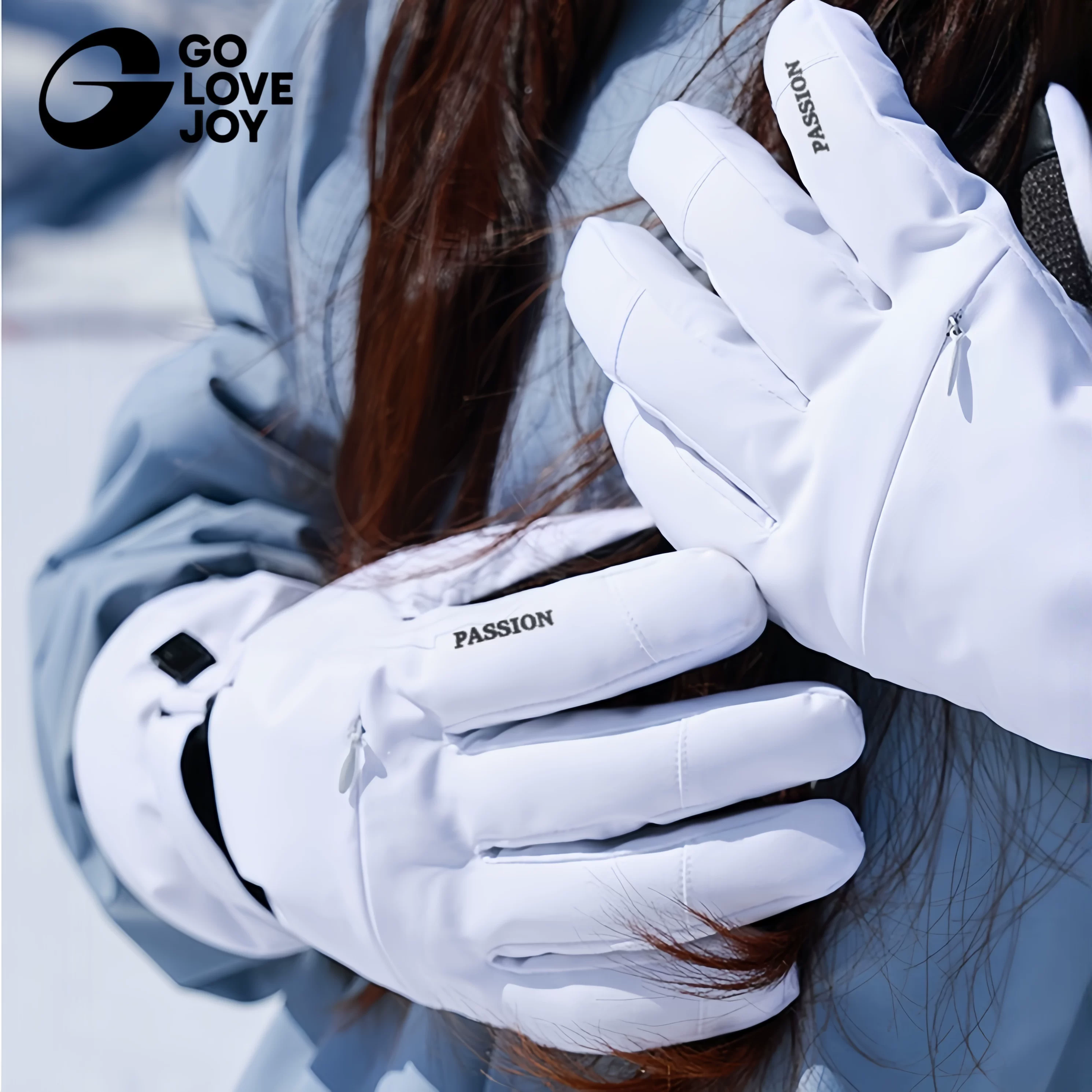 Găng tay trượt tuyết có bảo vệ cổ tay tích hợp năm ngón tay bằng Kevlar dành cho nữ, thiết bị bảo hộ leo núi tuyết chuyên nghiệp chống thấm nước và ấm áp dành cho nam, thích hợp cho cả ván đơn và ván đôi.