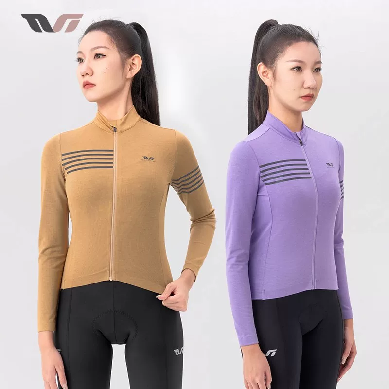 Quần áo đi xe đạp Rock Brothers TVI series áo dài tay dành cho nữ ấm áp và chống gió mùa thu đông quần áo đi xe đạp đường trường