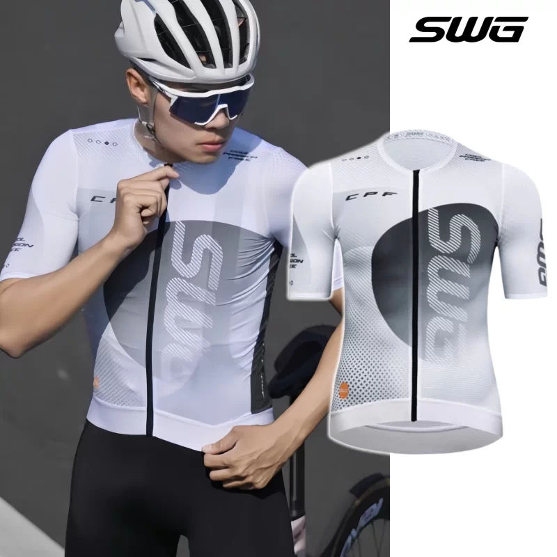 Áo thể thao đạp xe SWG Mingsheng dành cho nam mùa hè, bộ quần áo đạp xe đường trường Yuchen tay ngắn, quần ngắn, in hình, nhanh khô