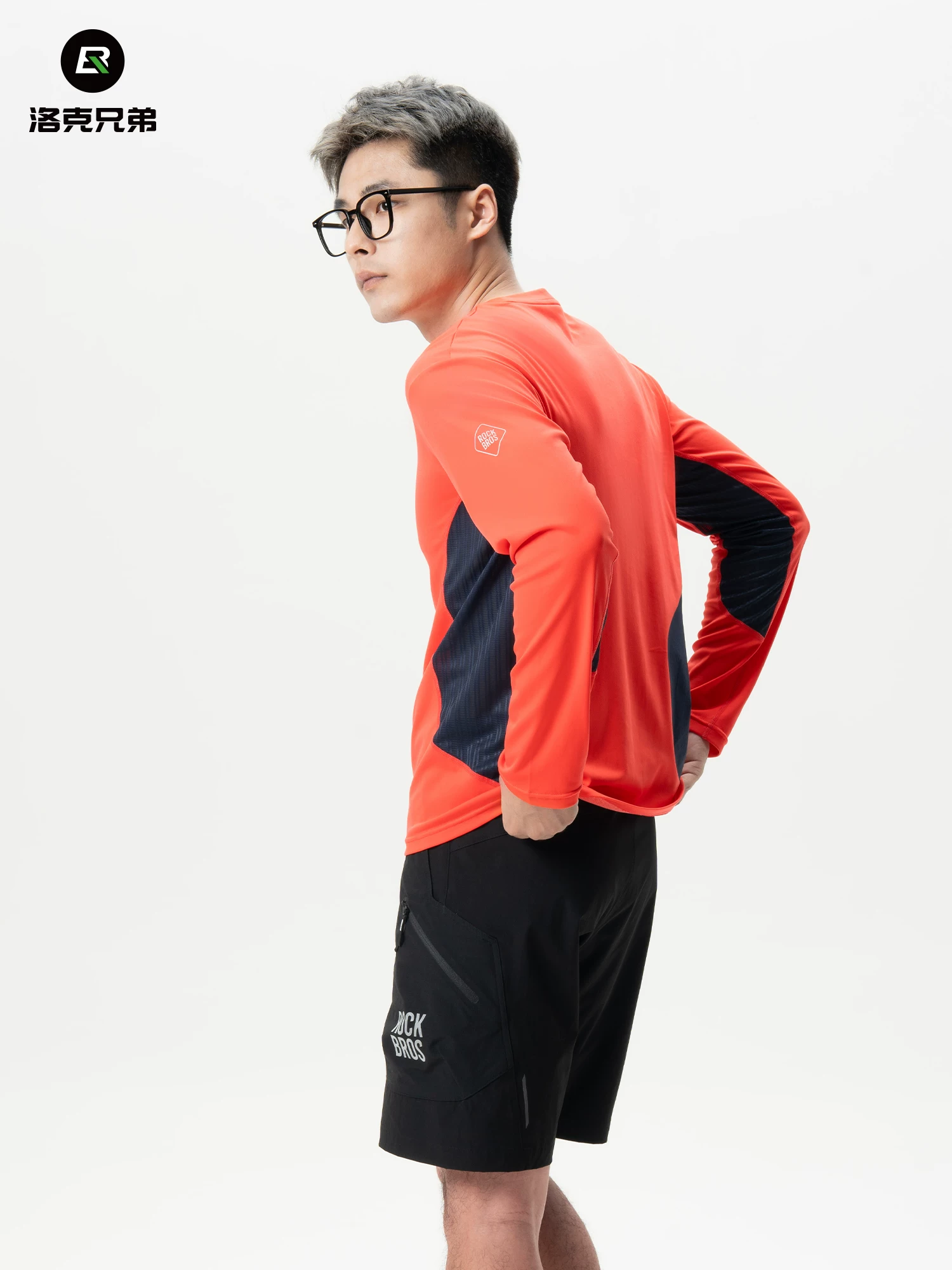 Áo thun đi xe đạp thông thường của Rock Brothers Áo dài tay lớp nền khô nhanh thoáng khí dành cho xe đạp đường núi dành cho nam mùa hè