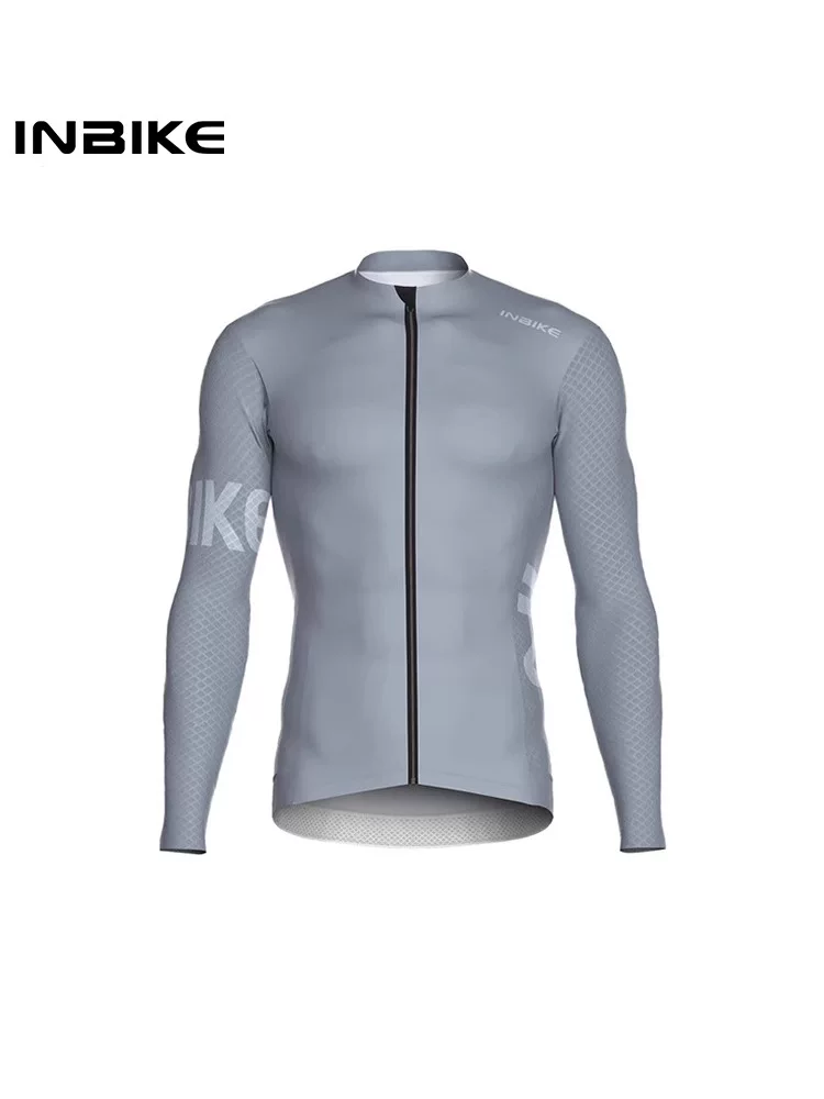 Áo xe đạp nam INBIKE2025 thoáng khí, nhanh khô, chất liệu tre mực, mùa xuân hè, tay dài, dành cho xe đạp đường trường
