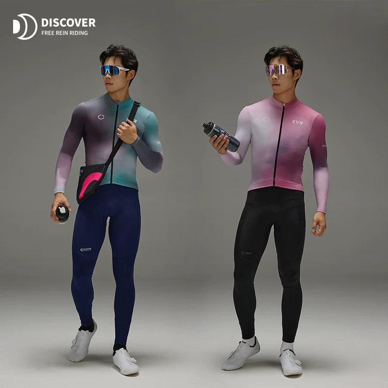 evr quần áo đi xe đạp mùa thu đông nam phong cách mới ấm áp lót lông cừu đi xe đạp áo khoác xe đạp đường trường áo dài tay