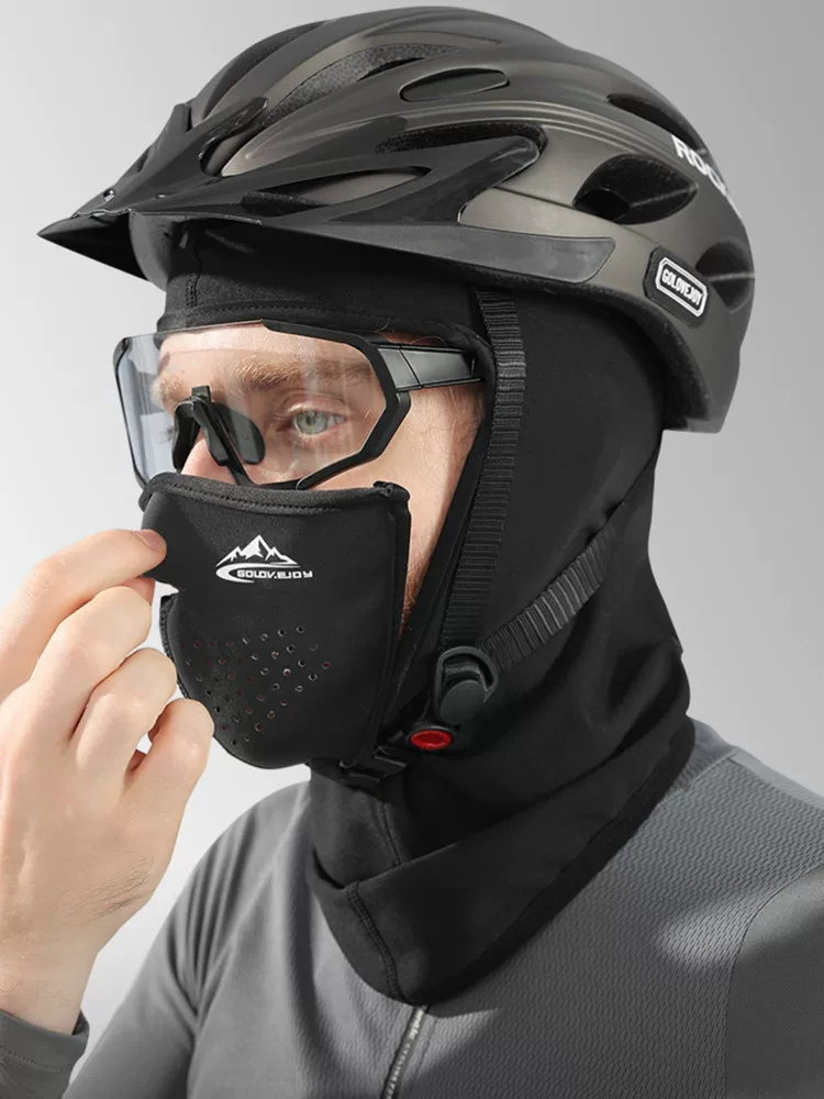 Khẩu trang trượt tuyết dành cho nam, khẩu trang giữ ấm và chống gió lót lông cừu dành cho nữ khi đạp xe mùa đông, mũ bảo hiểm từ tính che kín mặt dành cho xe máy