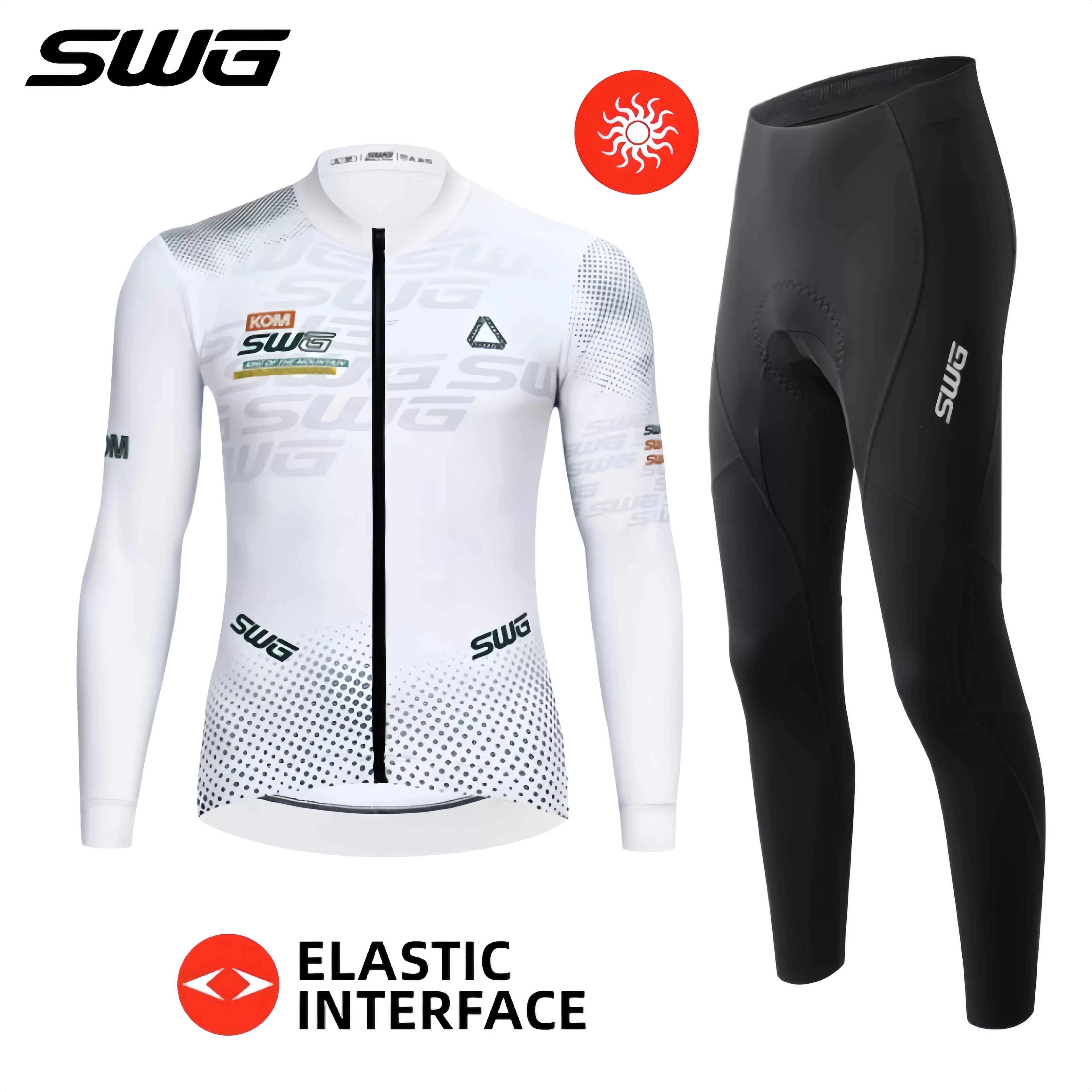 SWG Mingsheng mùa thu đông quần áo đi xe đạp bằng lông cừu nam ấm áp chống gió xe đạp đường bộ áo và quần đi xe đạp