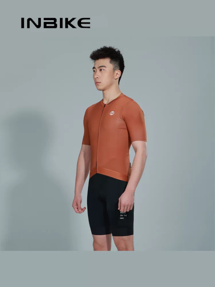 Áo đi xe đạp INBIKE dành cho nam, thoáng khí và thấm mồ hôi, xe đạp đường trường, xe đạp leo núi, thiết bị đạp xe ngắn tay mùa xuân và mùa hè
