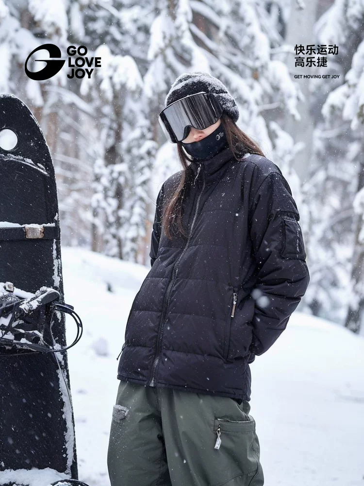 Mặt nạ trượt tuyết Gaolejie, bảo vệ mặt, chống gió, chống lạnh, ấm áp, mũ đội đầu ngoài trời chuyên nghiệp trên núi tuyết dành cho nữ, chống sương mù dành cho nam