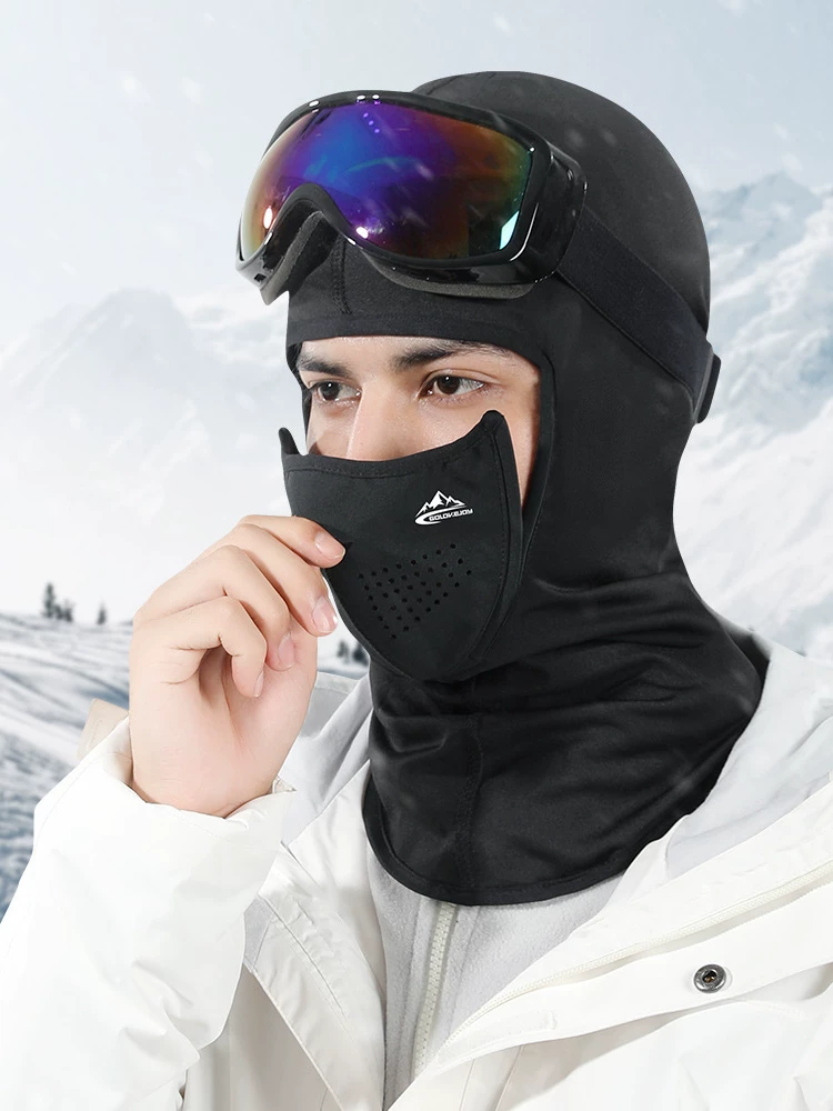 Mặt nạ trượt tuyết bảo vệ mặt nam tính mùa đông đi xe đạp chống gió ấm áp mùa đông chống lạnh che mặt mũ bảo hiểm xe máy mũ đội đầu