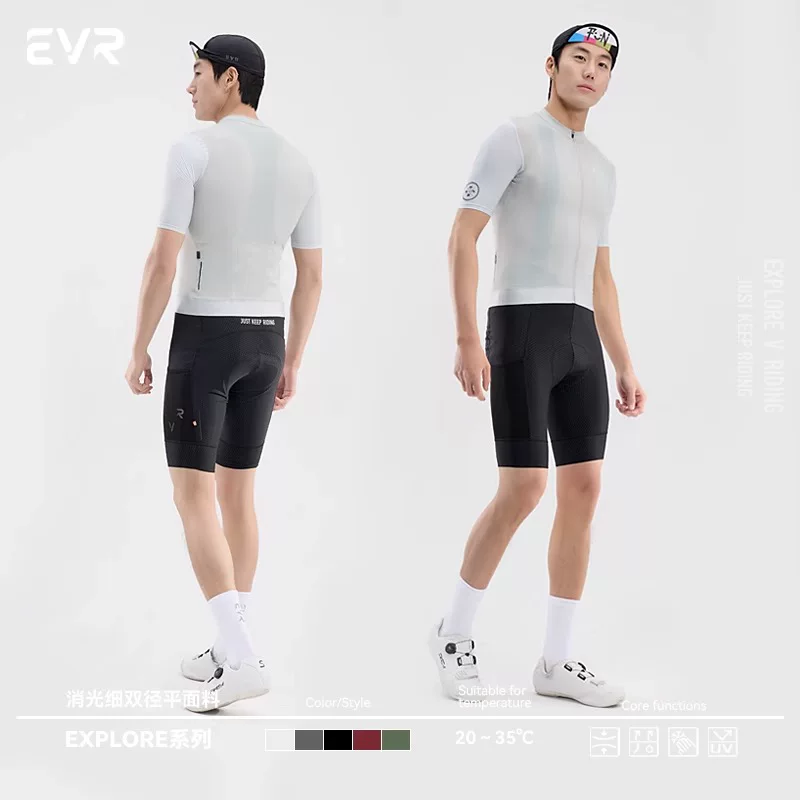 Áo đi xe đạp EVR ngắn tay dành cho nam mùa hè mới thoáng khí và thấm mồ hôi đi xe đạp đường bộ nhanh khô thiết bị đi xe đạp hàng đầu