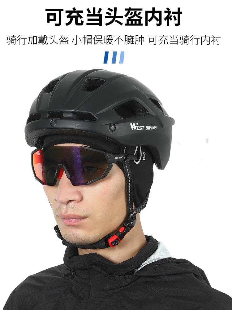 Mũ đi xe đạp, mũ nhỏ, lớp lót mũ bảo hiểm, bảo vệ tai ấm áp, bảo vệ chống lạnh khi chơi thể thao, mũ xe đạp lông cừu nam và nữ, mùa đông