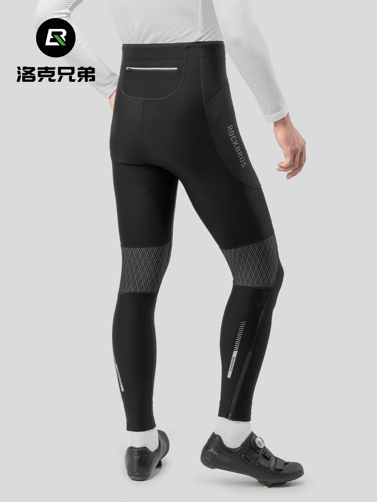 Quần đi xe đạp Rock Brothers quần dài chống gió lông cừu ấm áp nam mùa thu đông xe đạp đường núi quần đi xe đạp