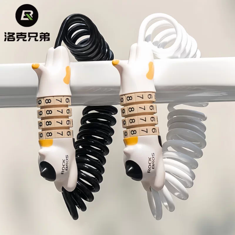 Khóa kết hợp Rock Brothers Khóa mũ bảo hiểm di động Khóa hành lý Khóa xe đạp Khóa cáp mini Khóa xe đạp