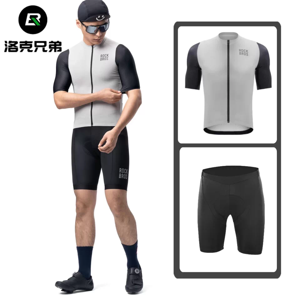 Áo đi xe đạp ROCKBROS dành cho nam mùa xuân hè ngắn tay đi xe đạp đường trường ngoài trời, thấm hút ẩm và nhanh khô