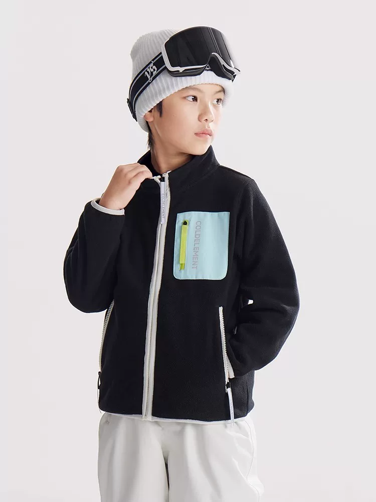 Áo khoác lông cừu mùa thu/đông mới cho trẻ em Áo khoác lông cừu Polar Fleece Lớp bên trong ấm áp Bộ đồ trượt tuyết cho bé gái và bé trai mặc ngoài trời