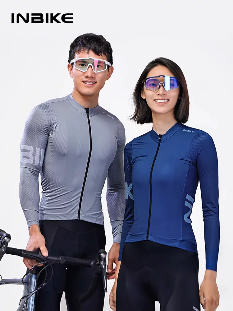 Áo đi xe đạp dài tay INBIKE phong cách mùa xuân và mùa hè đi xe đạp mềm mại, đàn hồi cao, thoáng khí và thấm mồ hôi Bộ đồ đi xe đạp thoáng khí mùa xuân và mùa thu
