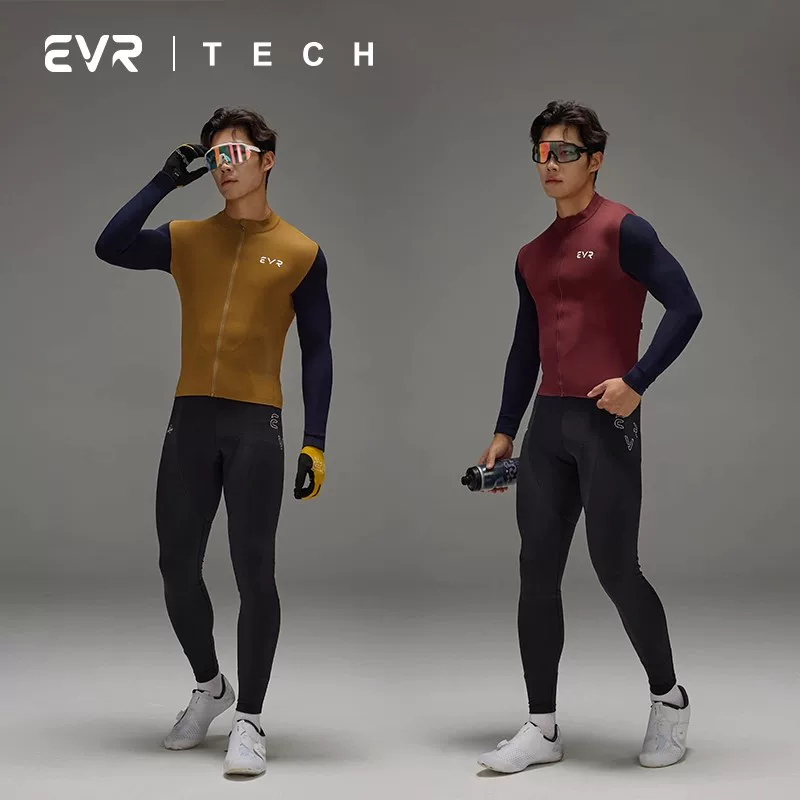 Bộ đồ đi xe đạp bằng lông cừu chống gió EVR Bộ đôi mũi tên đôi áo khoác và quần mùa thu đông chống lạnh và ấm xe đạp nam