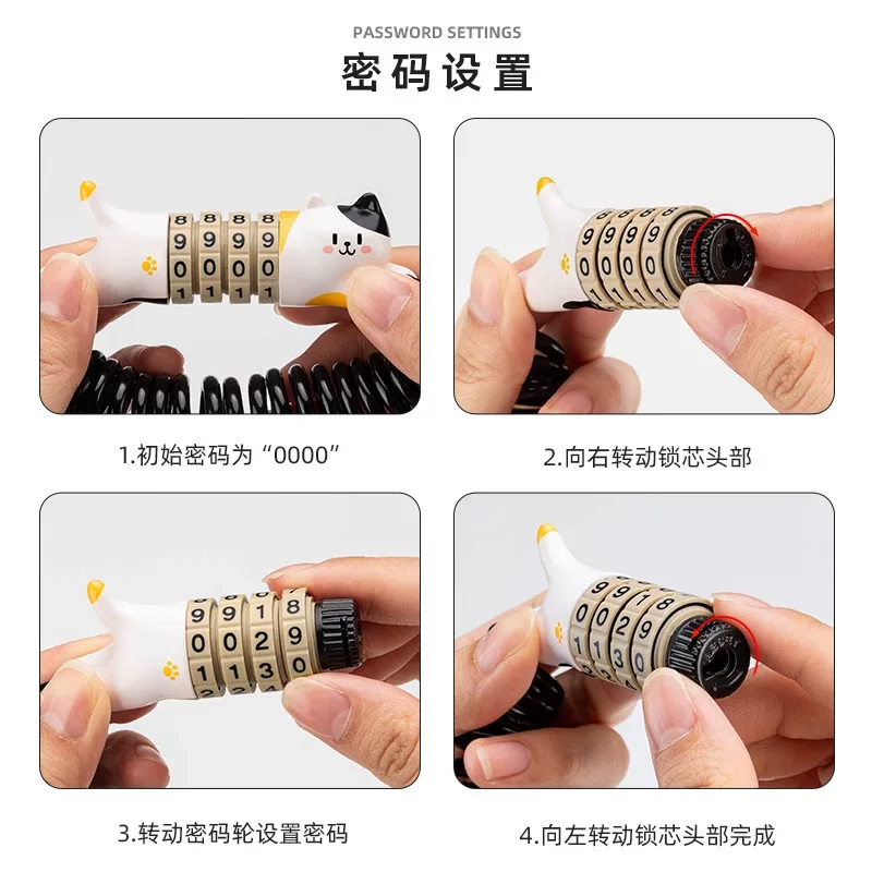 Khóa kết hợp Rock Brothers Khóa mũ bảo hiểm di động Khóa hành lý Khóa xe đạp Khóa cáp mini Khóa xe đạp