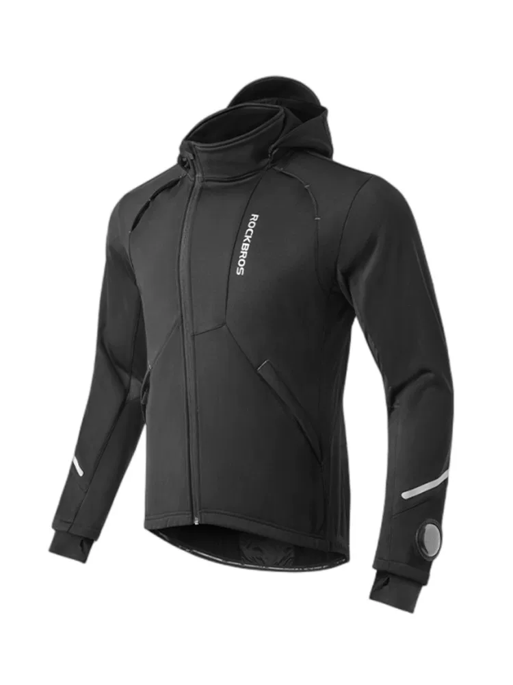 Quần áo đi xe đạp dày dặn, chống gió và chống nước mùa đông dành cho nam và nữ, áo khoác lót lông cừu mùa thu đông, áo đi xe đạp đường trường