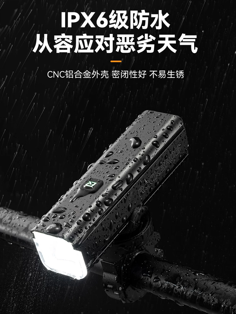 Bộ đèn xe đạp Rock Brothers tích hợp máy tính GPS dành cho xe đạp leo núi và xe đạp đường trường, có đèn pin sáng.
