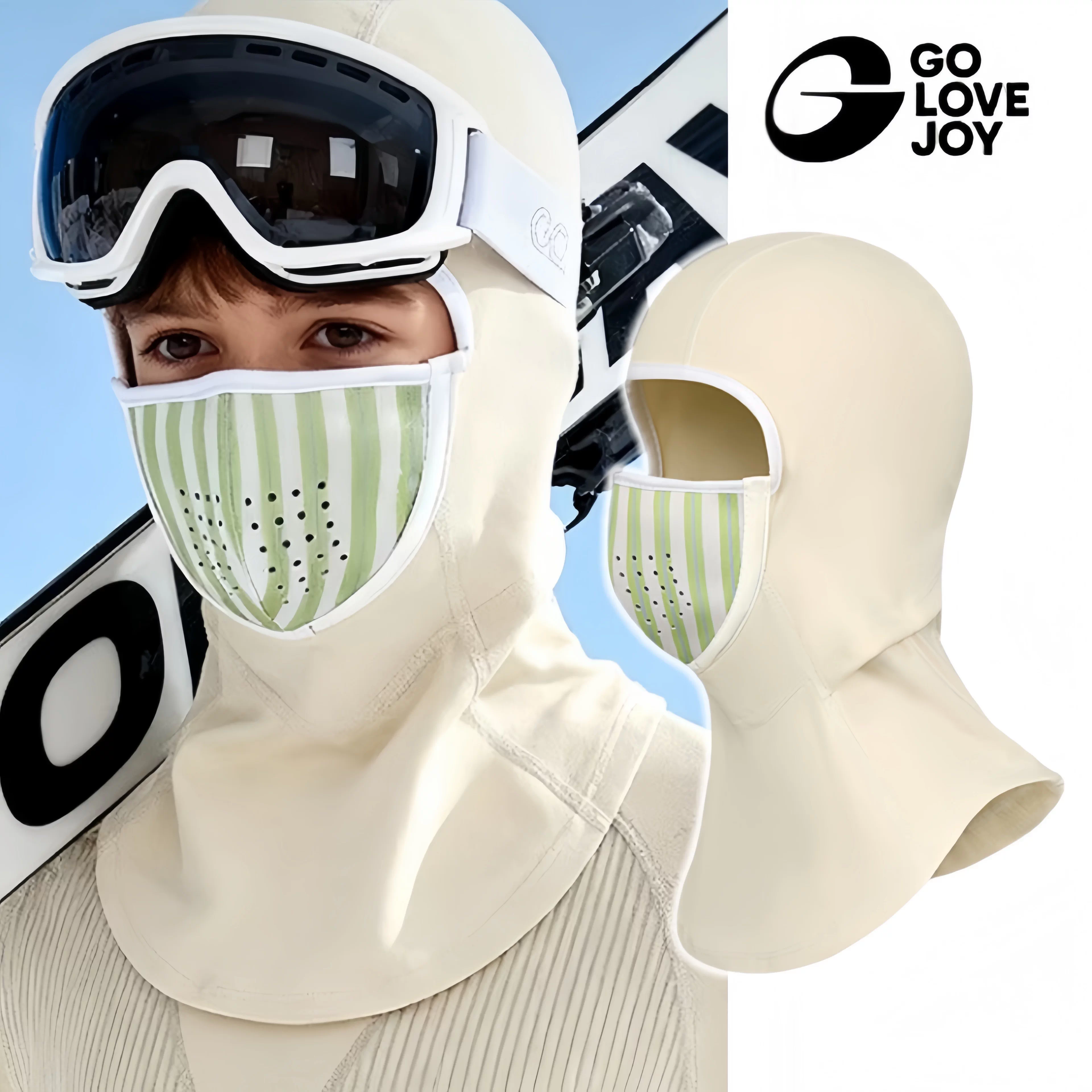 Mặt nạ trượt tuyết từ tính dành cho trẻ em, chống gió và ấm áp, mũ trùm đầu lót lông cừu khi đạp xe, thoáng khí và chống lạnh, giữ ấm cổ và bảo vệ mặt ngoài trời