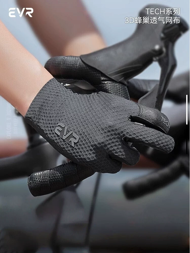 Găng tay đi xe đạp EVR full-finger mùa xuân, mùa thu và mùa hè dành cho nam và nữ xe đạp đường trường thoáng khí thể thao ngoài trời chống sốc chống trượt