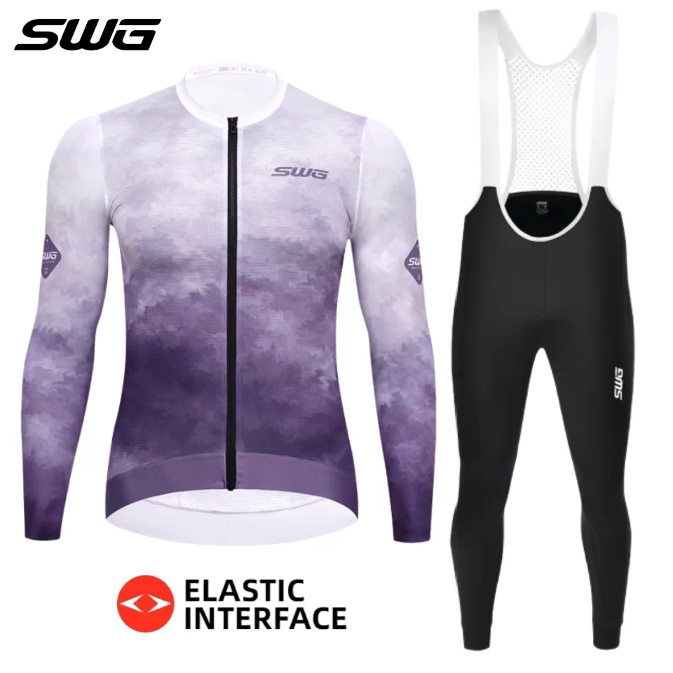 Áo thun đi xe đạp mùa xuân thu SWG Mingsheng dành cho nam dài tay mỏng thoáng khí thấm mồ hôi nhanh khô Quần áo đi xe đạp đường núi