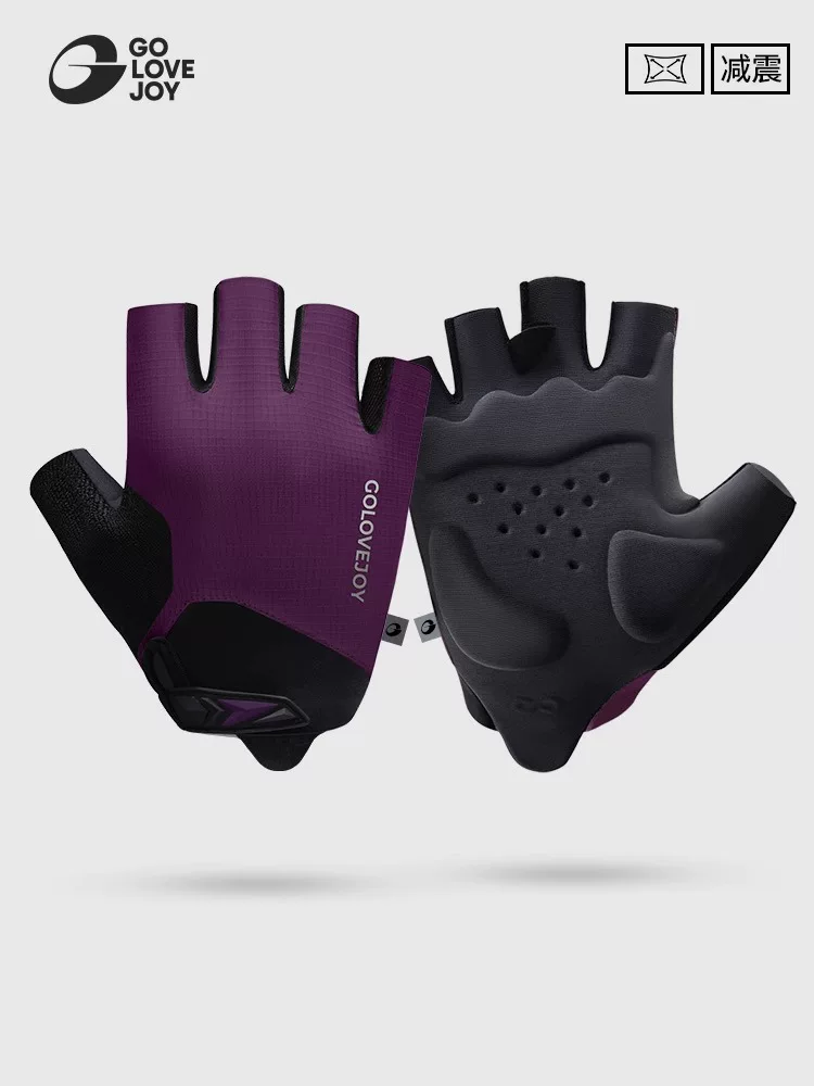 Găng tay đi xe đạp Gaolejie Găng tay chống nắng mùa hè nửa ngón dành cho nam và nữ, găng tay đặc biệt chống sốc và thoáng khí dành cho xe đạp đường trường và leo núi