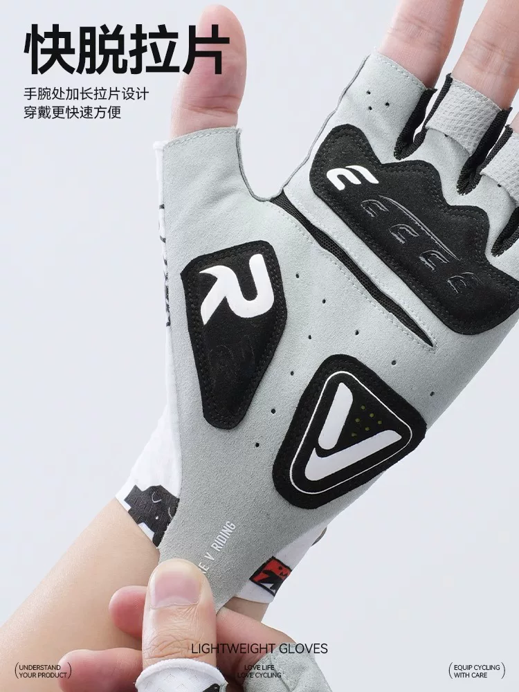 Găng tay đạp xe nửa ngón EVR dành cho xe đạp đường trường nữ, thiết bị đạp xe thoáng khí chống sốc dành cho xe đạp leo núi mùa hè dành cho nam