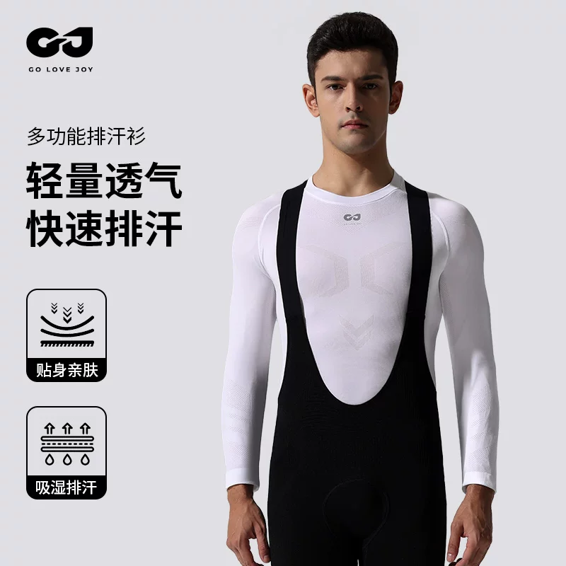 Áo thấm mồ hôi đi xe đạp golovejoy dành cho nam và nữ trong mùa thu đông, áo lót giữ nhiệt dài tay đi xe đạp đường trường, áo nhanh khô