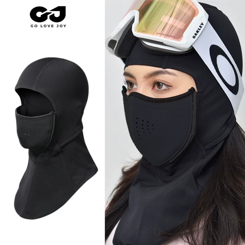 Mặt nạ trượt tuyết mới, mũ đội đầu ấm áp, chống gió, nhanh khô, tấm bảo vệ mặt trượt tuyết đơn hoặc đôi có nam châm, lót lông cừu, có thể giữ tóc, chống lạnh