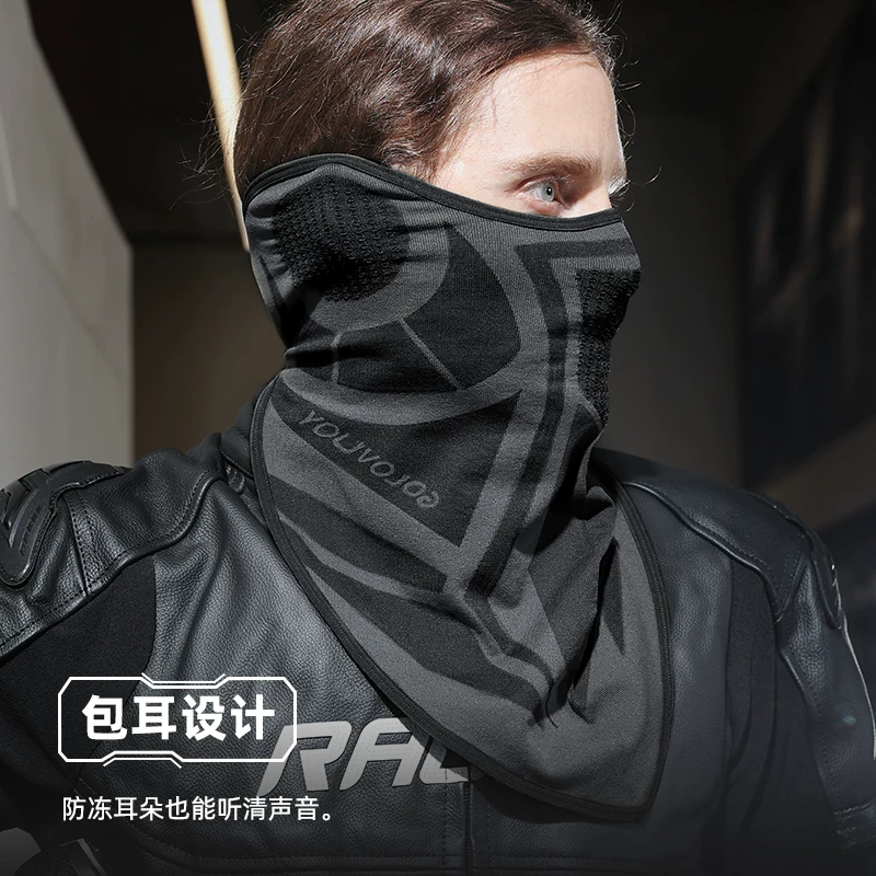 Khăn quàng cổ chống gió mùa đông cho nam, bảo vệ cổ ấm khi đi xe đạp, khẩu trang, khăn che tai khi đi xe máy