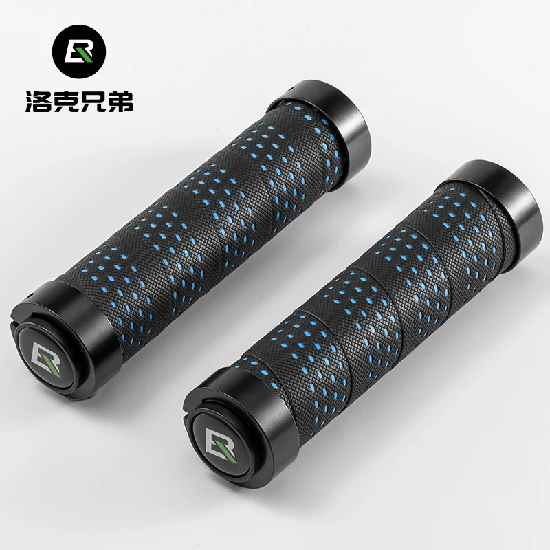 Tay nắm ghi đông xe đạp Rock Brothers, tay nắm ghi đông xe đạp leo núi chống trơn trượt, tay nắm ghi đông xe đạp có khóa, tay nắm ghi đông bằng chất liệu PU, phụ kiện tay nắm ghi đông