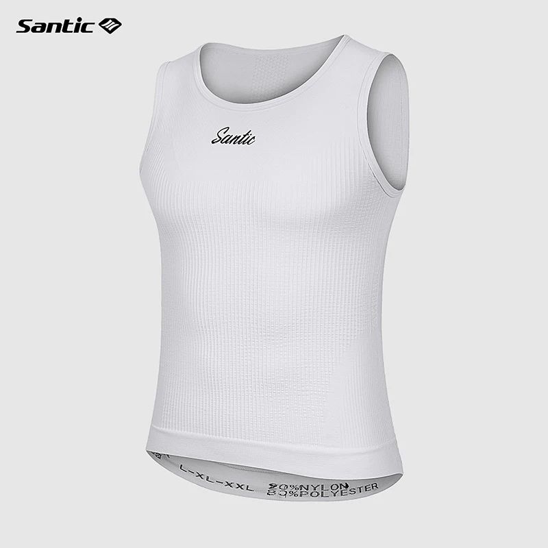 Đồ lót thể thao không đường may Santic nhanh khô, lớp lót thể thao đạp xe đường trường, áo chống mồ hôi cho nam