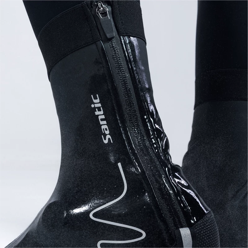 Bao giày đi xe đạp chống thấm nước mùa thu đông Santic, bao giày phản quang chống gió cho xe đạp đường trường ngoài trời