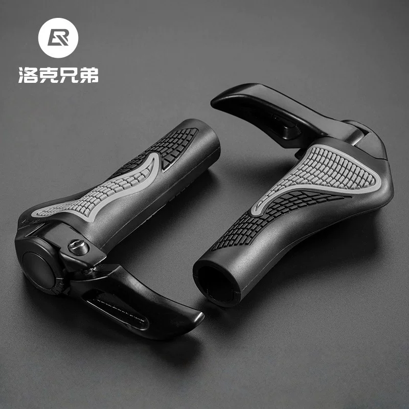 Tay nắm xe đạp leo núi Rock Brothers, tay nắm phụ bằng sừng bò, tay nắm xe đạp, tay nắm cao su khóa hình viên thịt