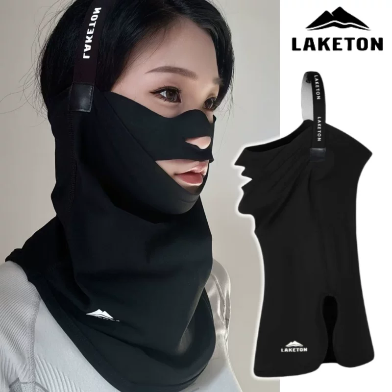 Khẩu trang trượt tuyết dành cho nữ, giữ ấm mùa đông và chống gió, băng đô đi xe đạp ngoài trời, bảo vệ cổ, mũ bảo hiểm lót lông cừu dành cho nam