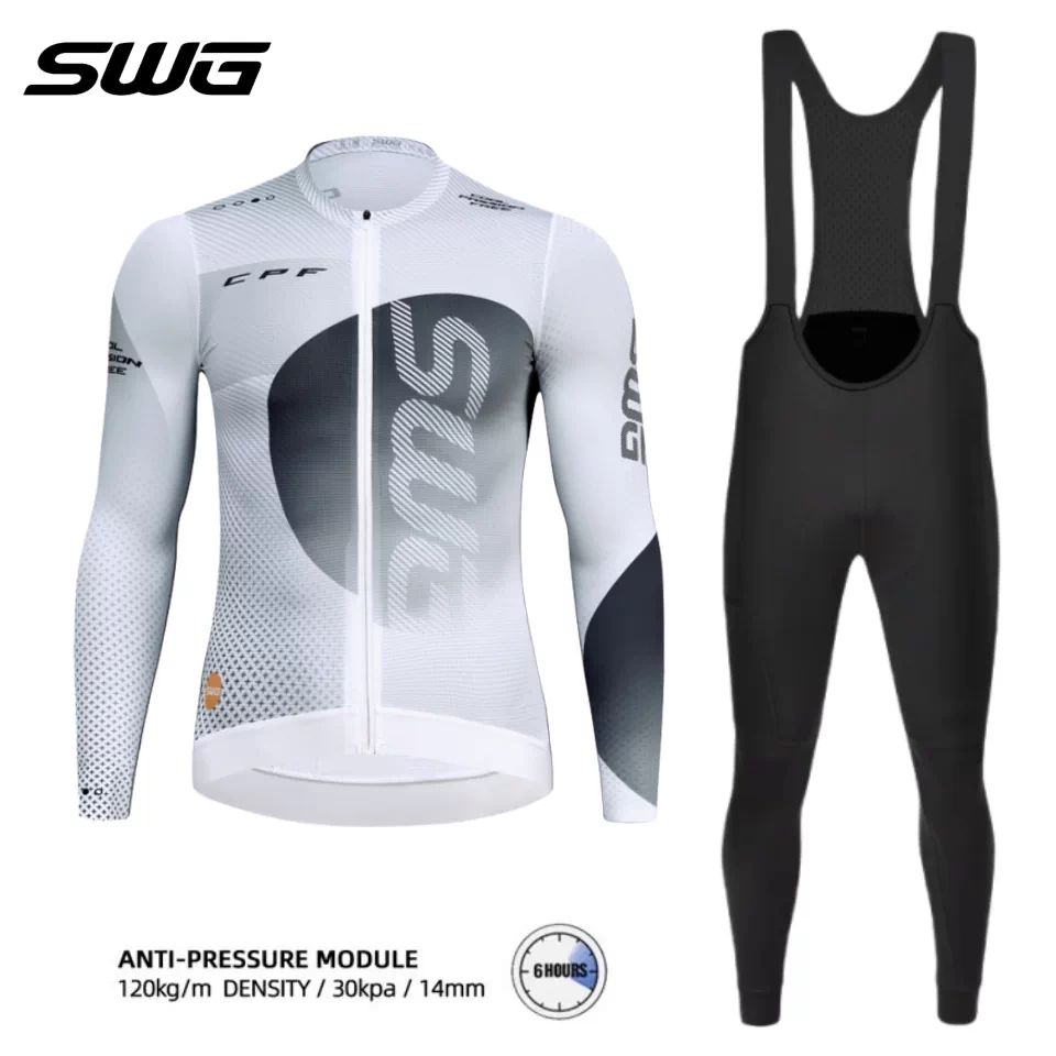 SWG Mingsheng mùa xuân hè mới áo đi xe đạp nam nhanh khô thoáng khí dài tay bộ thiết bị đi xe đạp đường bộ