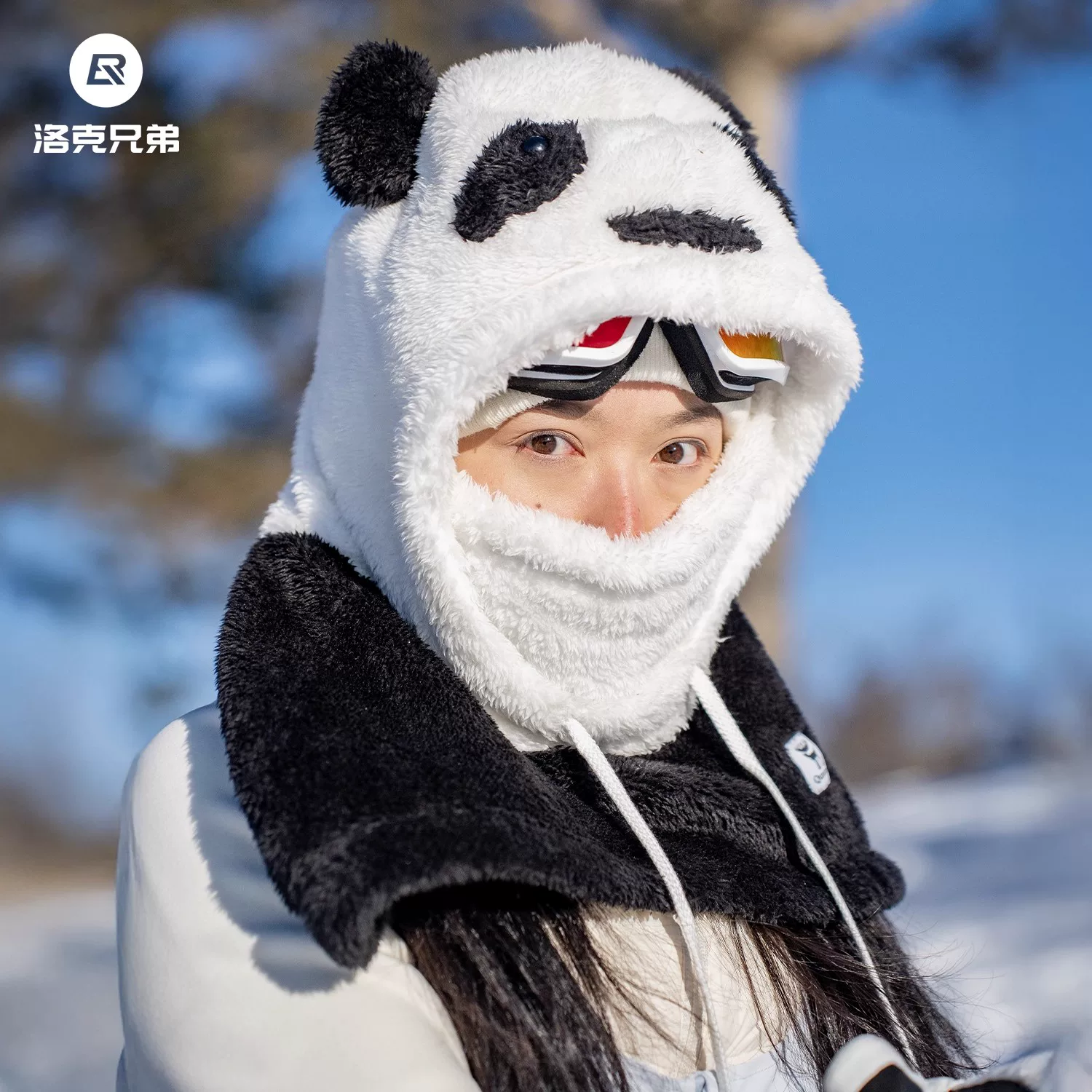 Mũ len giữ ấm Tuoyequ dành cho cha mẹ và con cái, mặt nạ trùm đầu bằng lông cừu cho trẻ em, dùng khi đi xe đạp, mùa thu đông, chống gió, giữ ấm cổ