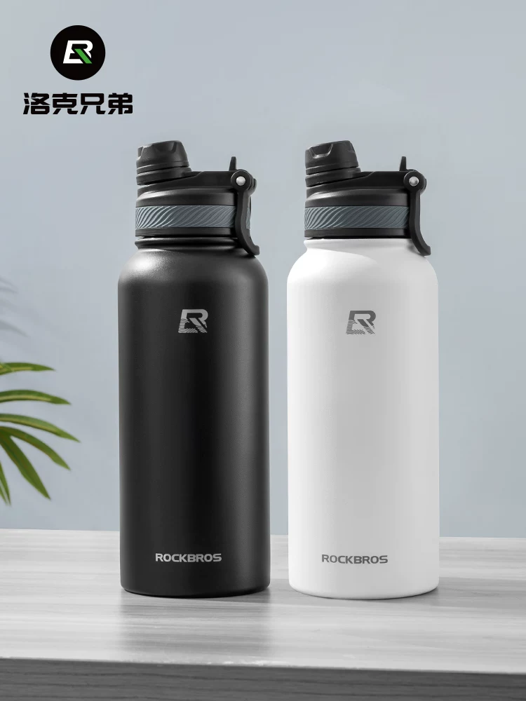 Rock Brothers đi xe đạp bình nước thép không gỉ giữ nhiệt cốc đường núi xe đạp thể thao ngoài trời cốc nước dung tích lớn
