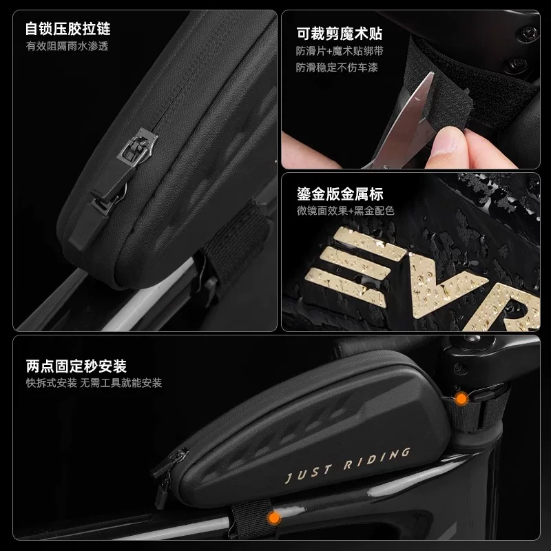 evr túi đựng xe đạp túi đi xe đạp đường bộ túi đựng ống trên túi treo xe đạp túi đựng đồ chống nước cạnh hẹp chống gió túi đựng đồ