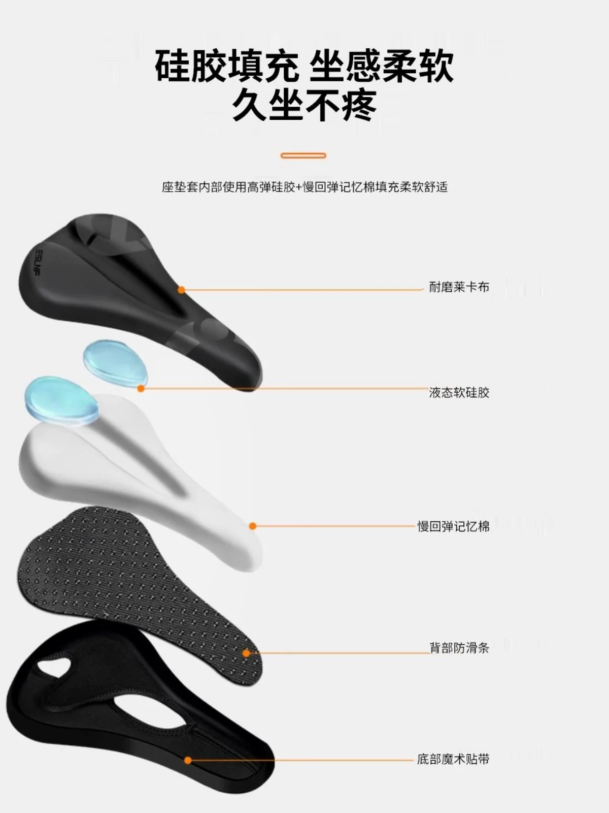 Merida bọc ghế xe đạp siêu mềm bọc ghế xe đạp leo núi dày chống trượt ghế silicone đệm ngồi phụ kiện xe đạp