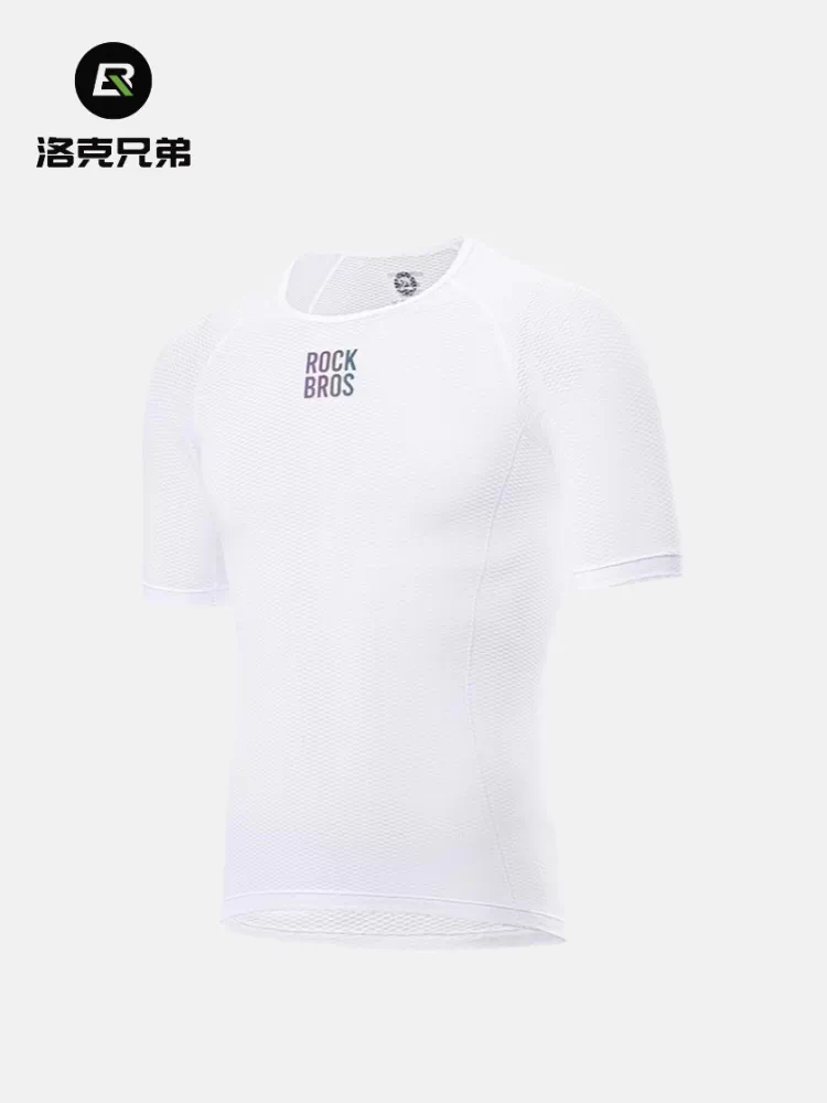 Áo thể thao nam thấm hút mồ hôi của Rock Brothers Áo thể thao ngắn tay thoáng khí nhanh khô mùa hè