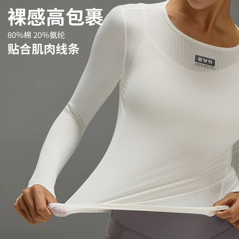 áo thun đi xe đạp evr thấm mồ hôi cho mùa thu đông, ấm áp và lót lông cừu, thích hợp cho nam và nữ, thoáng khí và thấm hút ẩm khi đạp xe trên đường.