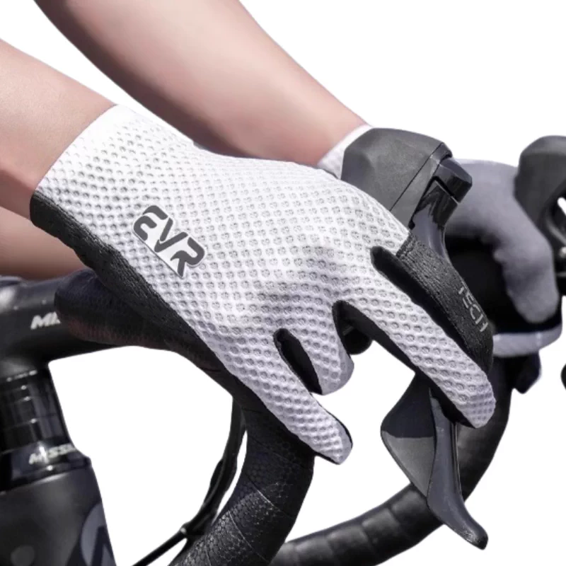 Găng tay đi xe đạp EVR full-finger mùa hè unisex xe đạp đường bộ thoáng khí ngoài trời dài ngón tay chống sốc chống trượt ngoài trời