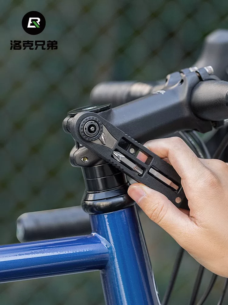 Bộ dụng cụ sửa chữa xe đạp đa năng Rock Brothers, gồm cần gạt lốp, cờ lê ratchet, bộ sửa chữa lốp xe đạp leo núi và đường trường